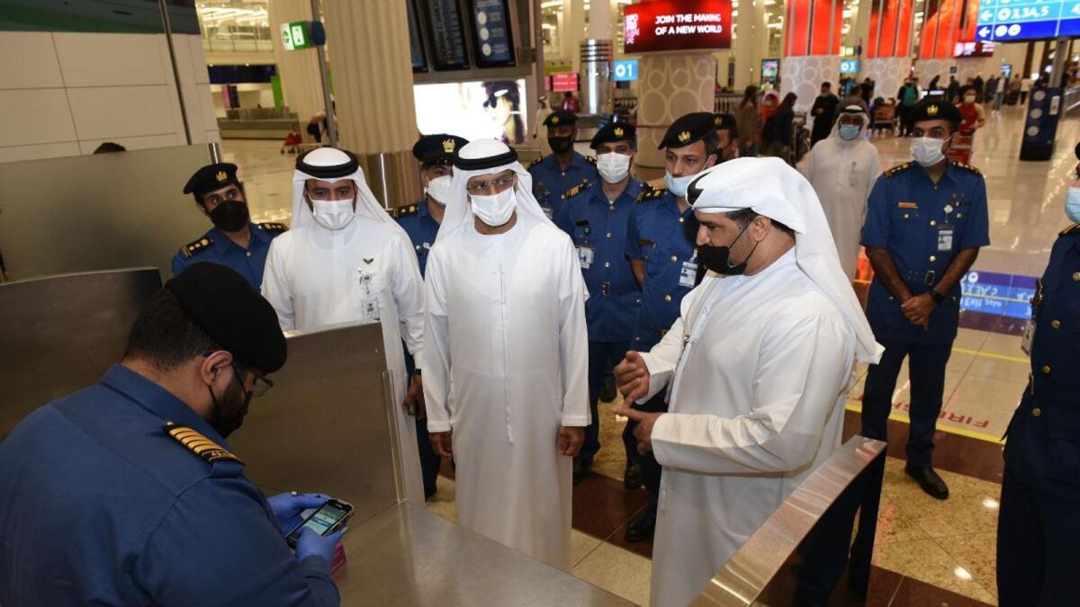 Ahmed Mahboob Musabih visits Dubai International Airport during the opening of Concourse A at Terminal 3 of the airport. — Courtesy: Twitter