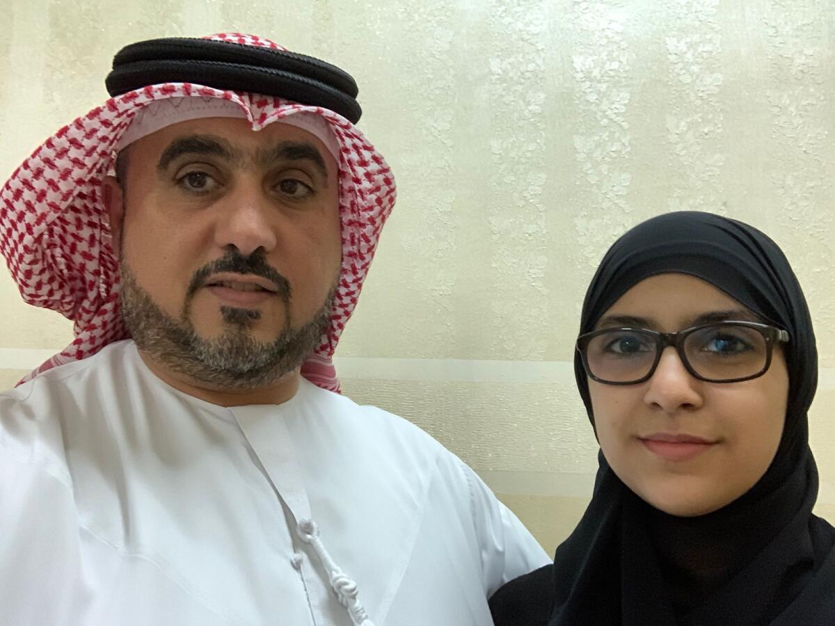 Bashyer with her father Waleed Al Saeedi. Photo: Supplied