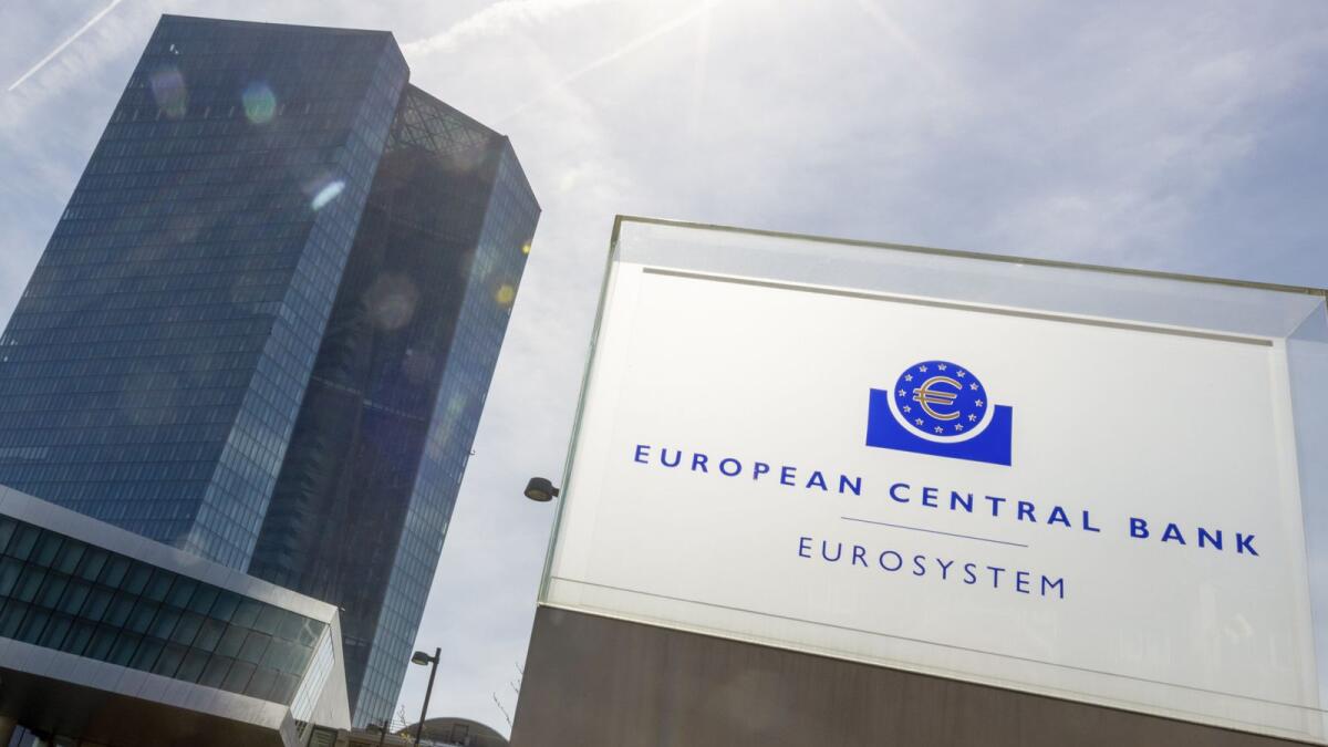 The European Central Bank (ECB) headquarters in Frankfurt am Main. Inflation in the eurozone surged to record highs over the past 12 months. — AFP