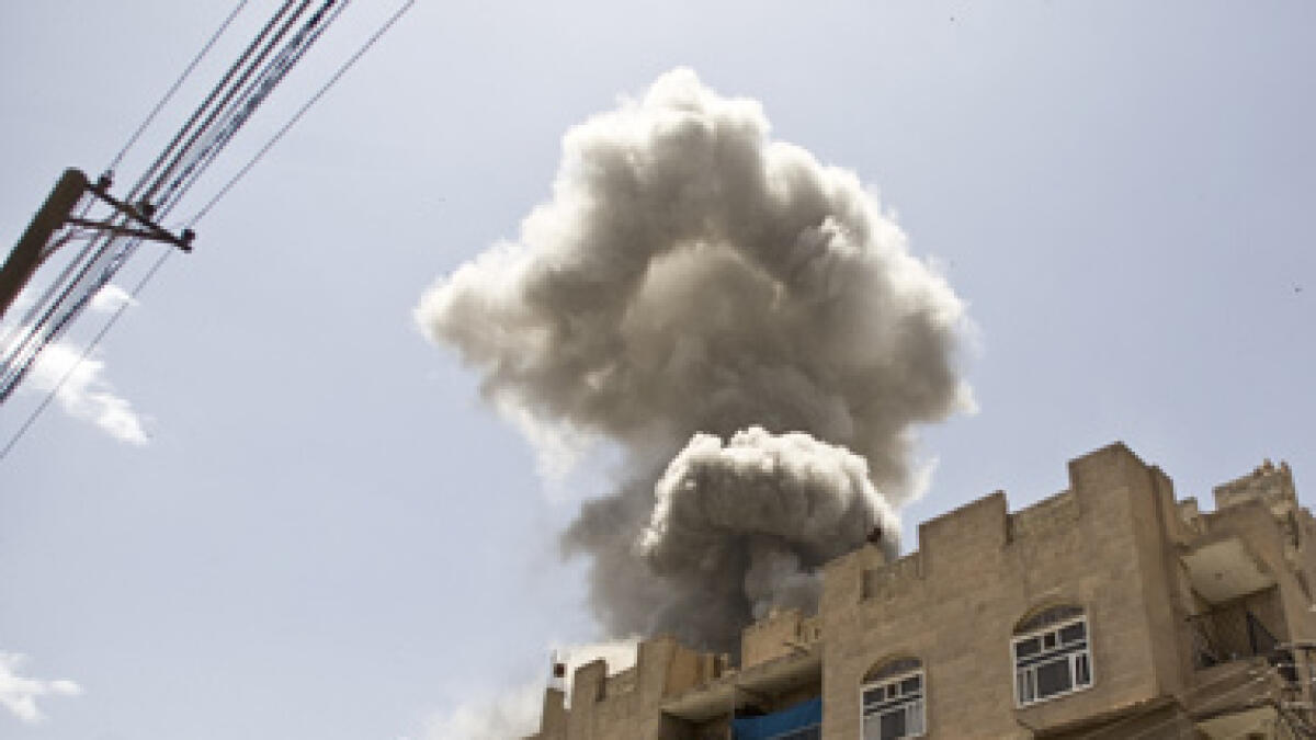 Saudi planes strike Yemen’s capital ahead of Geneva talks
