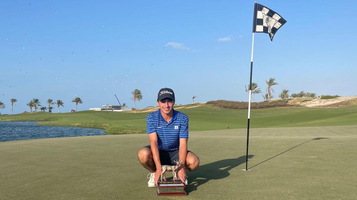 Scotland's Sam Mukherjee, winner of the 54-hole Abu Dhabi Amateur Championship at Saadiyat Beach Golf Club, a WAGR Men's event, supported by The R&amp;A..- Supplied photo