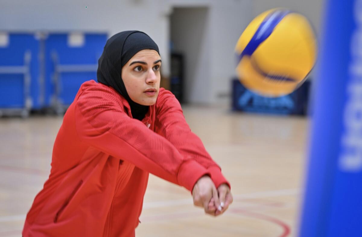 UAE national team volleyball player Nadwa Al-Sawan. — Photo by M. Sajjad