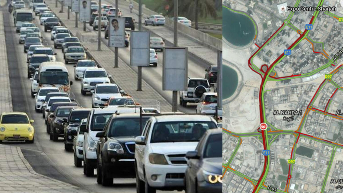Traffic updates: Massive congestion on Dubai roads