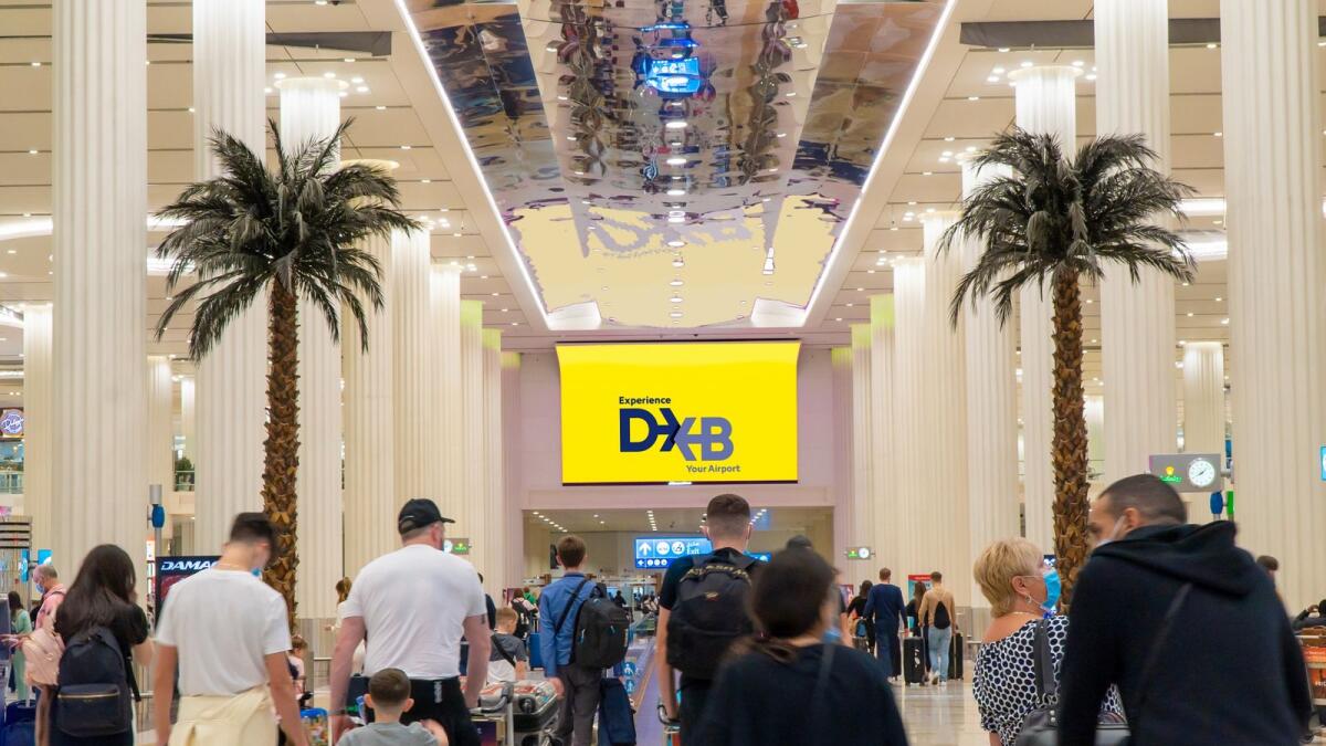 Dubai International airport reported 12.7 per cent surge in annual passenger traffic to 29.1 million in 2021. — Supplied photo