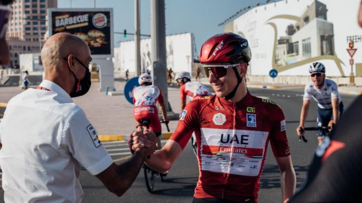UAE Tour winner Tadej Pogacar. (UAE Team Emirates Twitter)