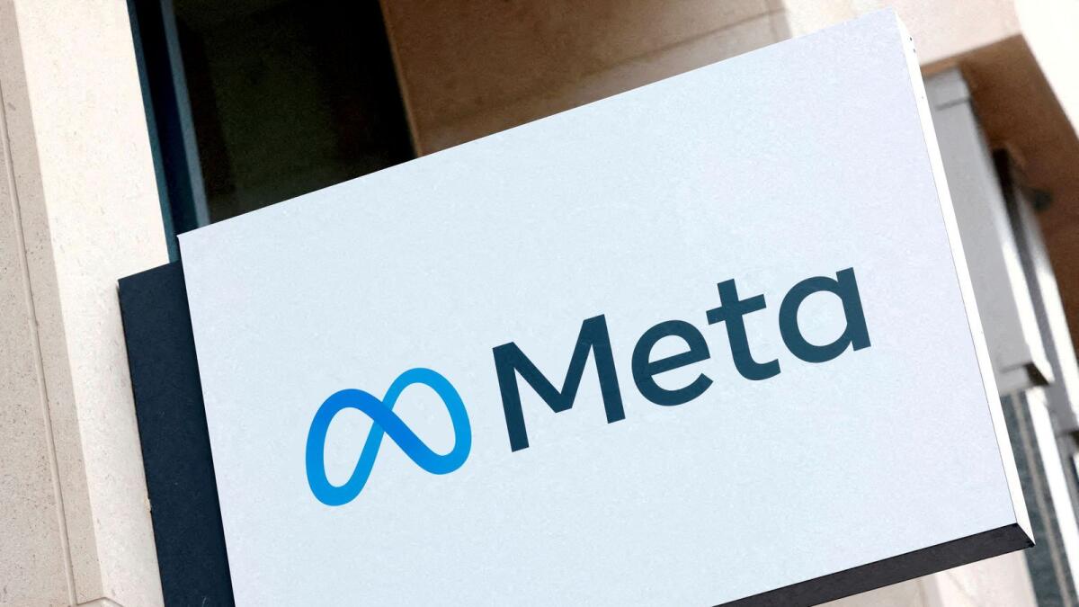 The logo of Meta Platforms' business group is seen in Brussels, Belgium. — Reuters file