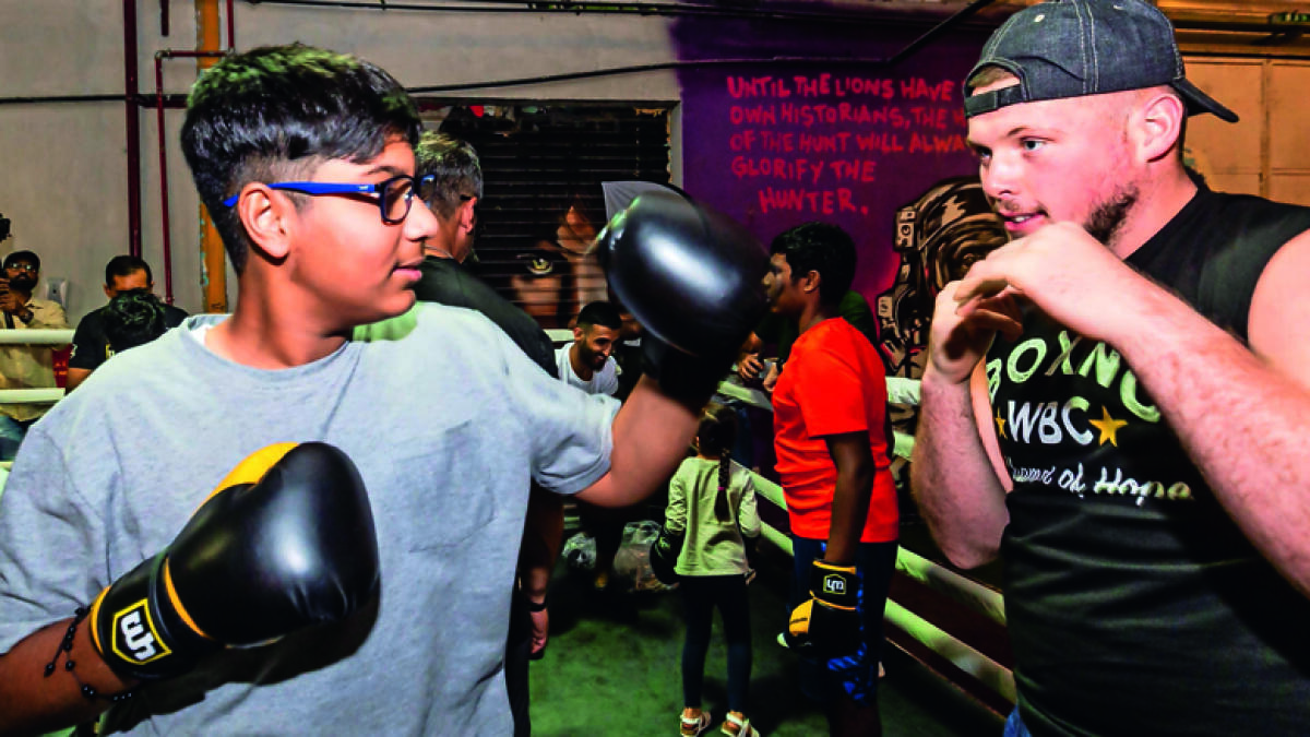Kids of determination learn boxing from world champions 
