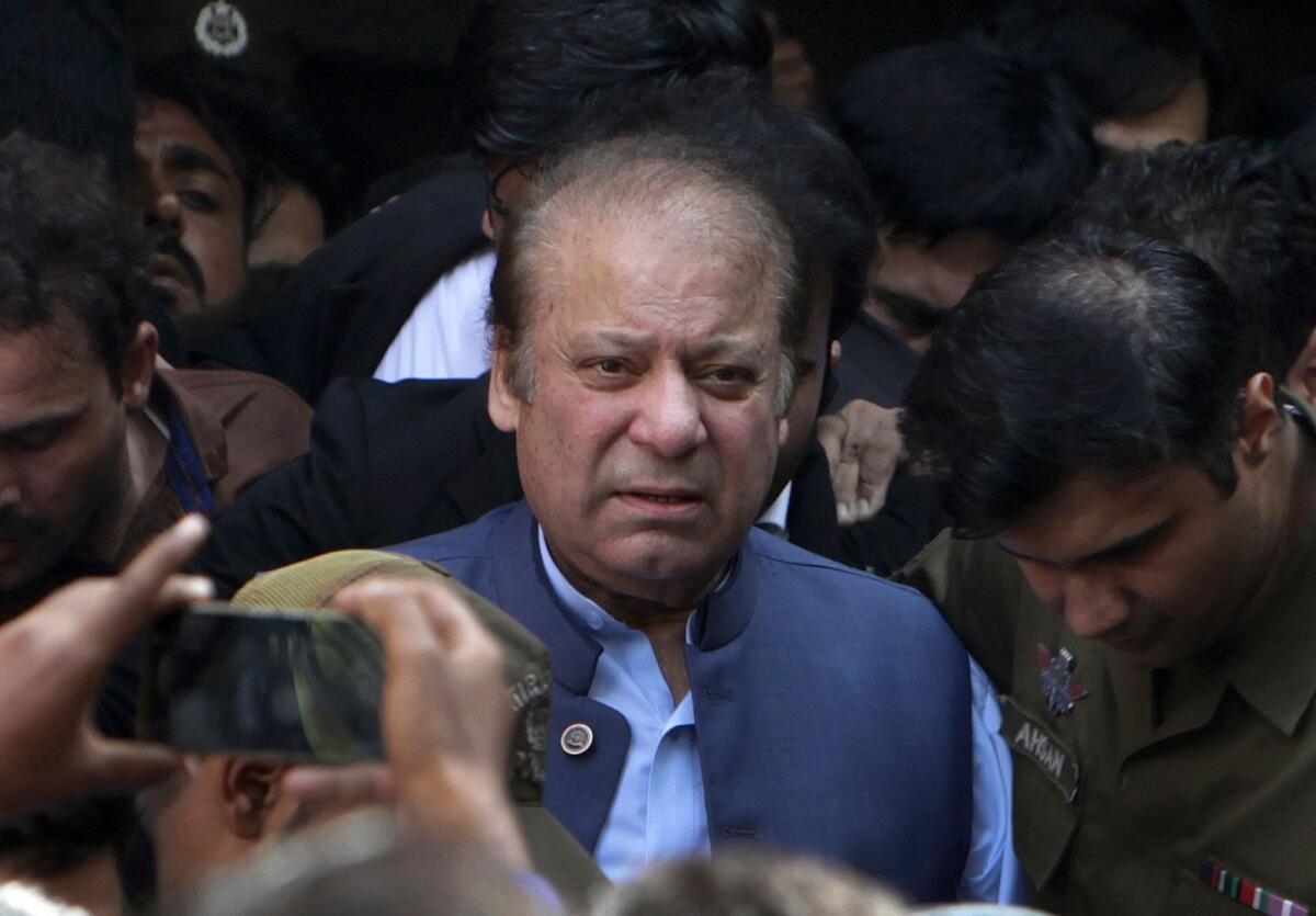 Former Pakistani prime minister Nawaz Sharif. — AP file