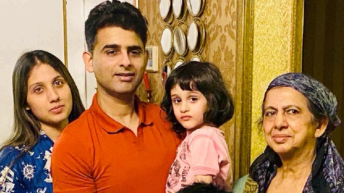 Zeba Khan (left) with her family. — Supplied photo