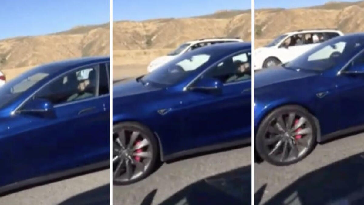 WATCH: Tesla autopilot drives asleep driver in traffic