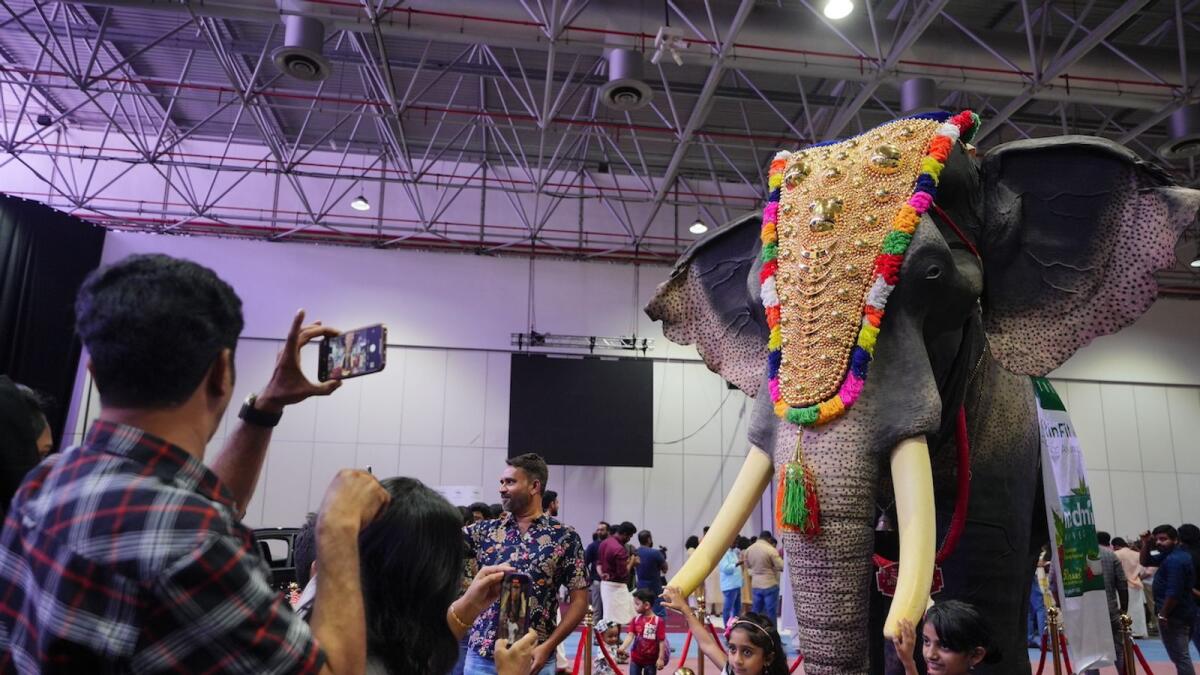 Robotic elephant at the Onamamangam 2023 event. — Supplied photos