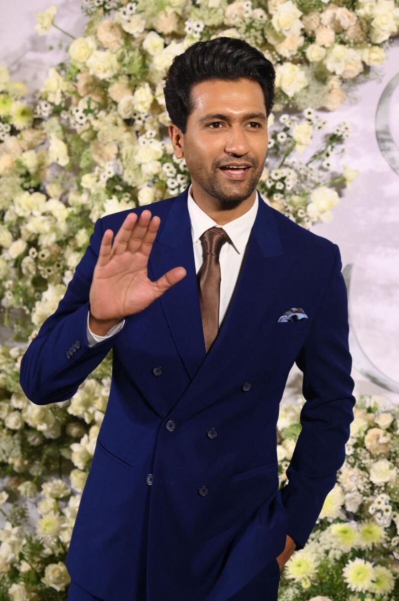 Vicky Kaushal came sans wife Katrina Kaif, again looking dapper in a well-fitted blue suit
