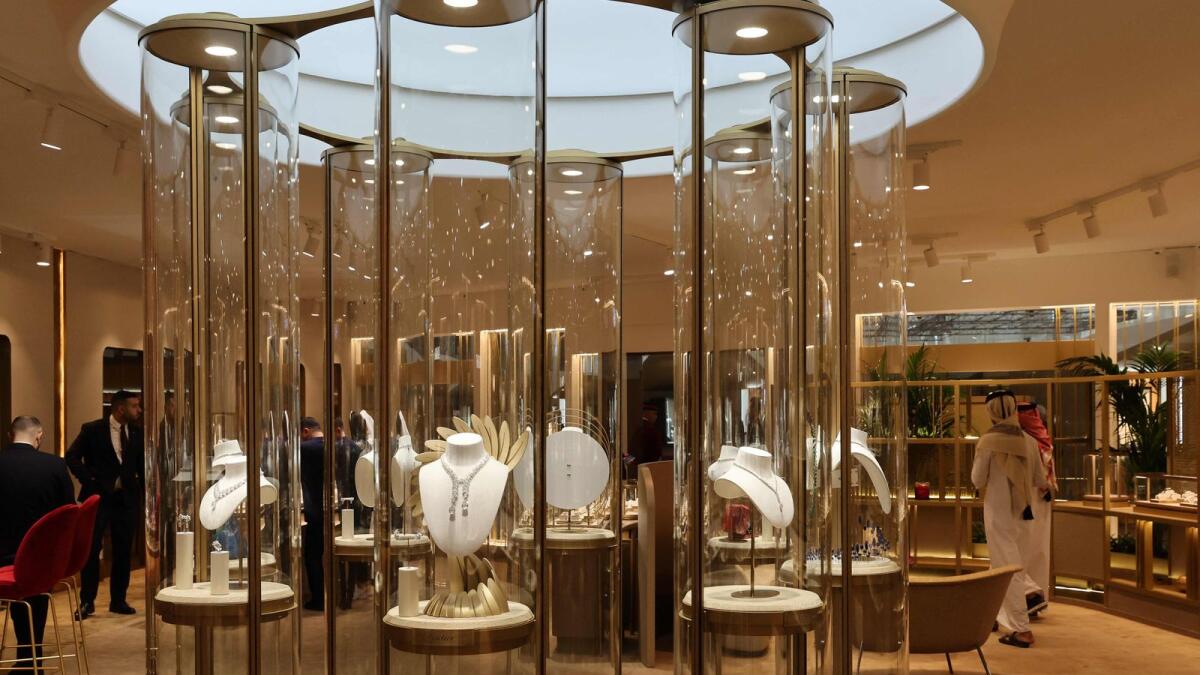 A general view shows the Doha Jewellery and Watches Exhibition in Doha. — AFP