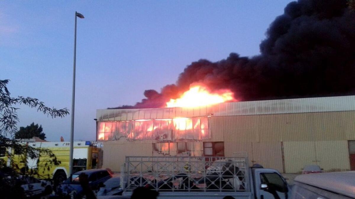 WATCH: Huge fire breaks out in Ajman Industrial Area