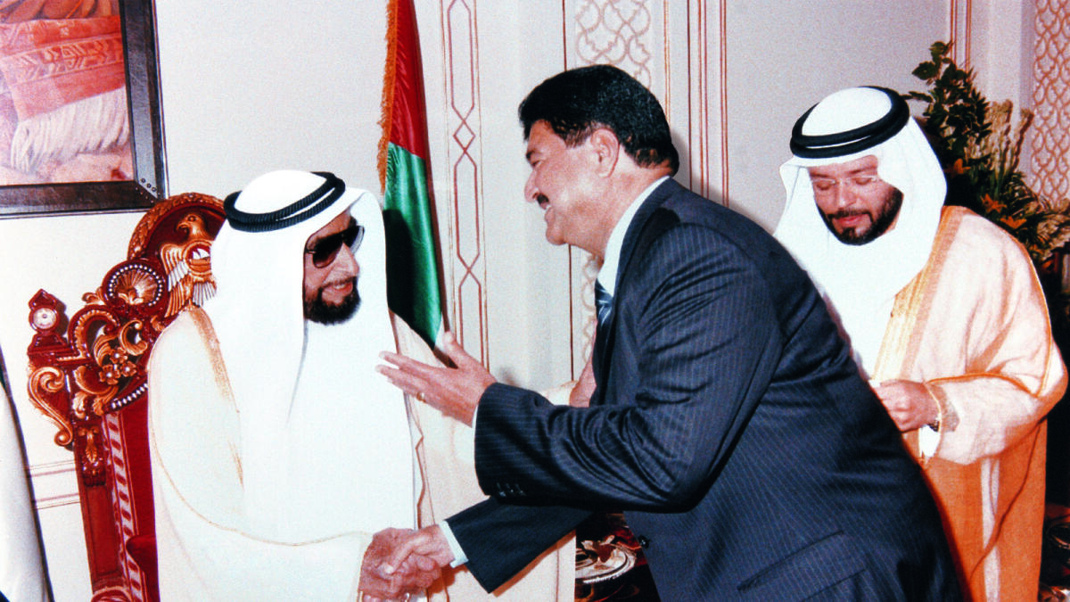 Dr B.R. Shetty with the late Shaikh Zayed bin Sultan Al Nahyan