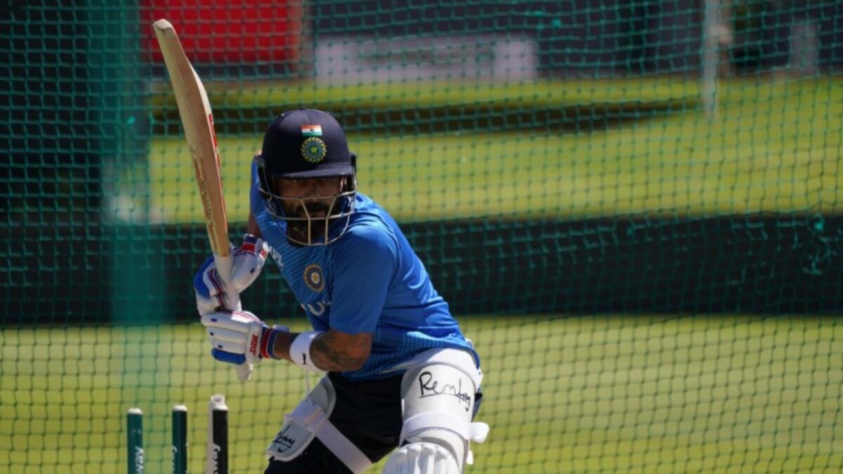 Indian captain Virat Kohli bats during a nets session. (BCCI Twitter)