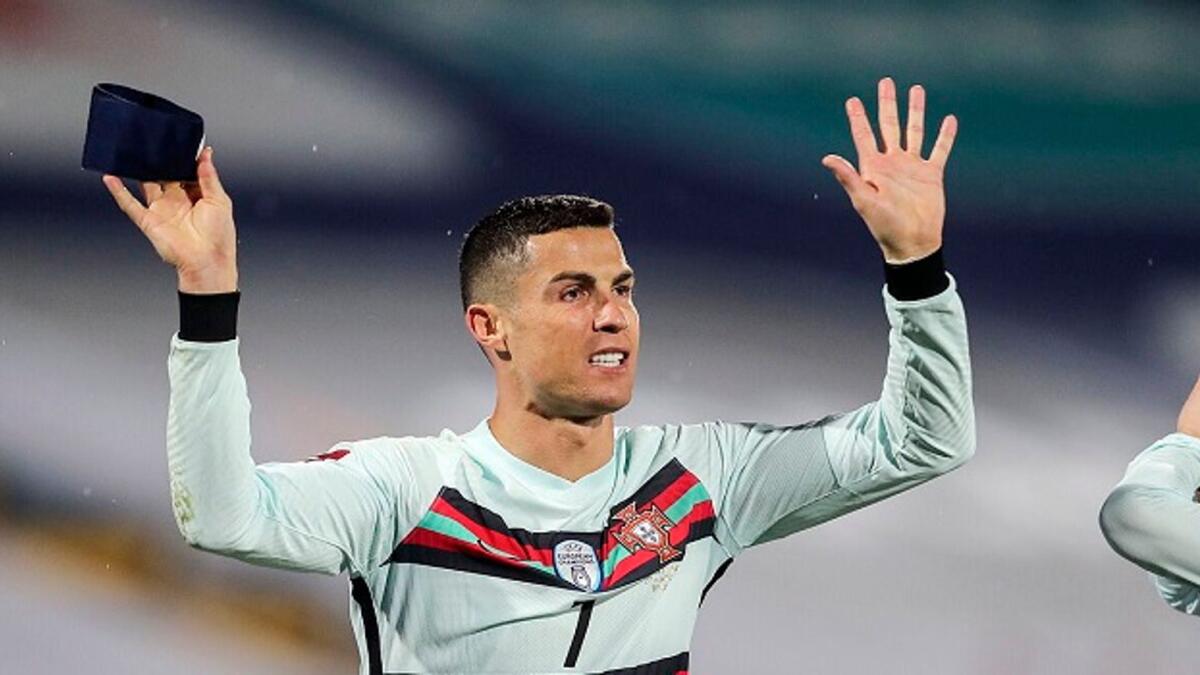 Cristiano Ronaldo's armband scores big in auction. — Twitter