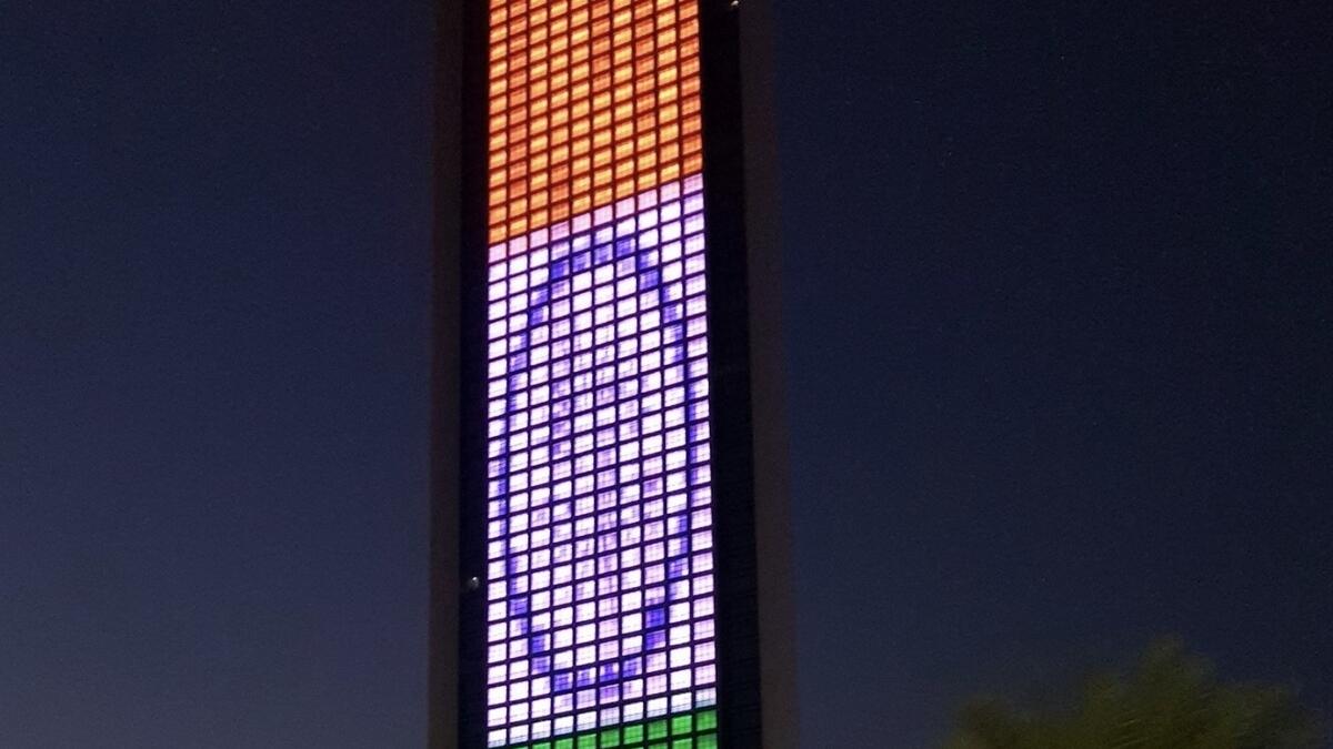 70th Republic Day: Adnoc building lights up in Indian tricolour