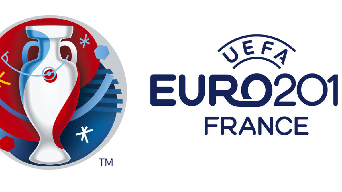 A handout image from UEFA shows the logo of the upcoming Euro 2016 European football championships taking place in France which was unveiled on November 18, 2014 in Marseille. RESTRICTED TO EDITORIAL USE - MANDATORY CREDIT 'AFP PHOTO / UEFA' - NO MARKETING NO ADVERTISING CAMPAIGNS - DISTRIBUTED AS A SERVICE TO CLIENTS