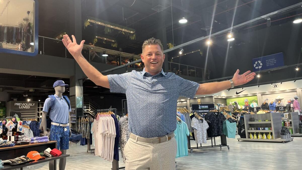 Ian Eveleigh Managing Director of The Pro Shop proudly showing off the new enhanced facility at Dubai Production City. - Supplied photo