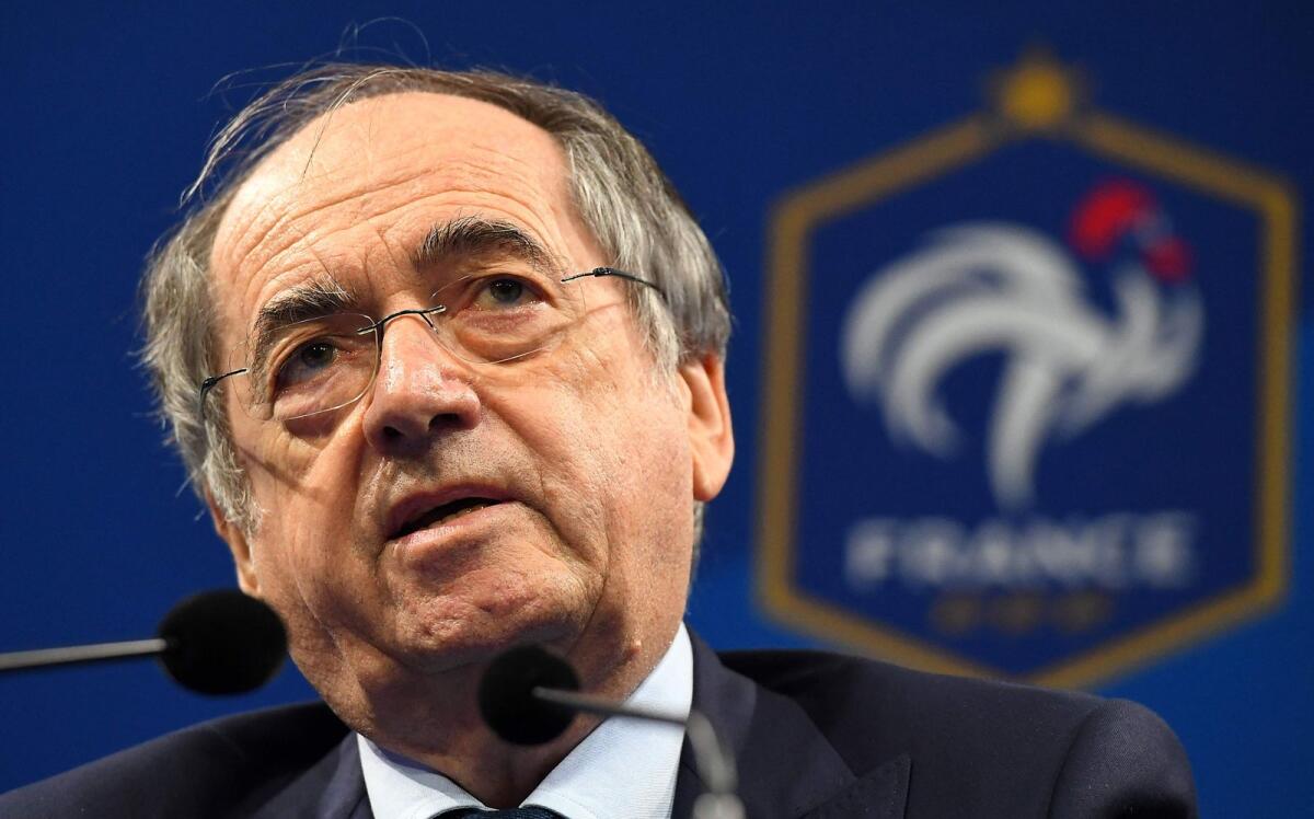 Noel Le Graet, President of the French Football Federation. — AFP