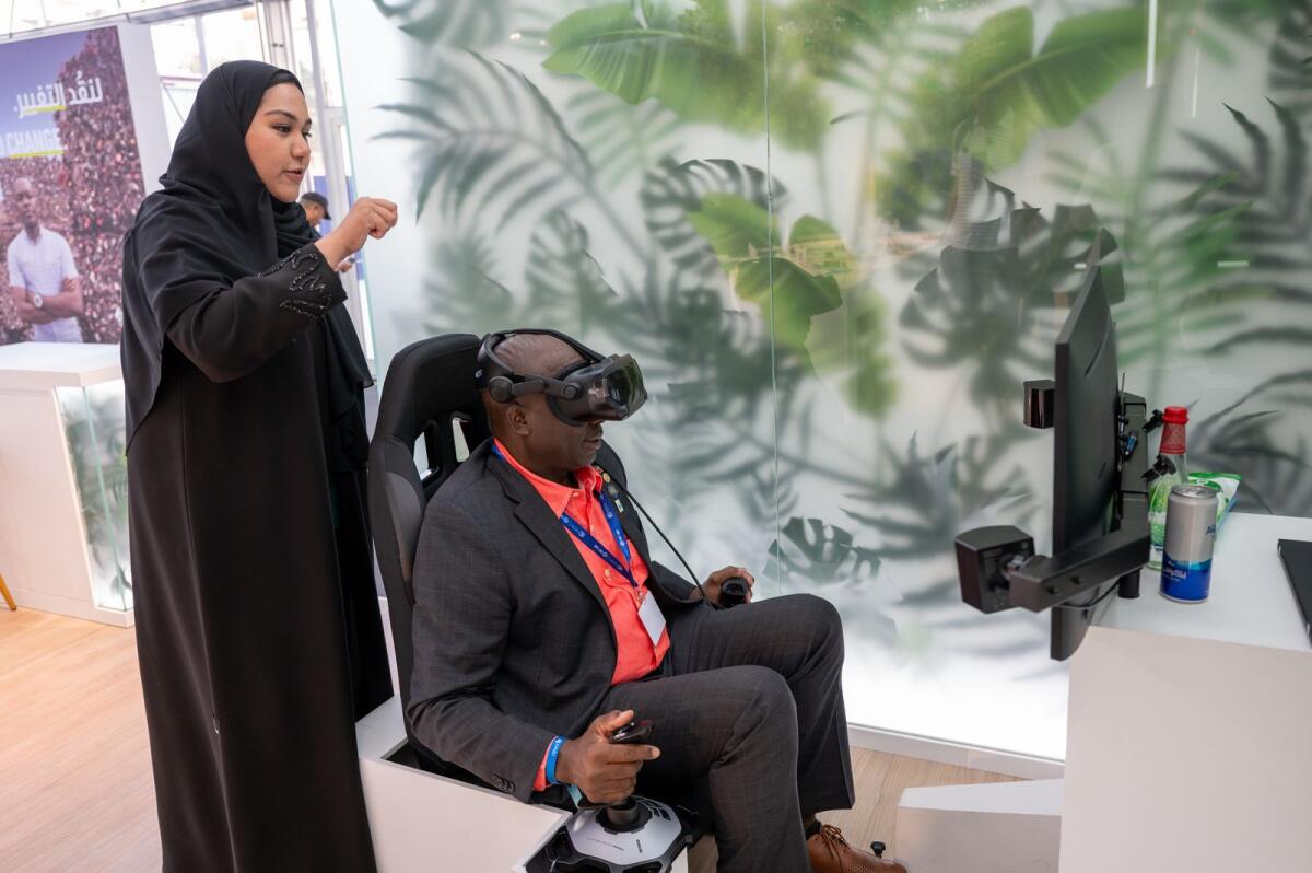 simulation at RTA stand in COP28. Photo by Shihab