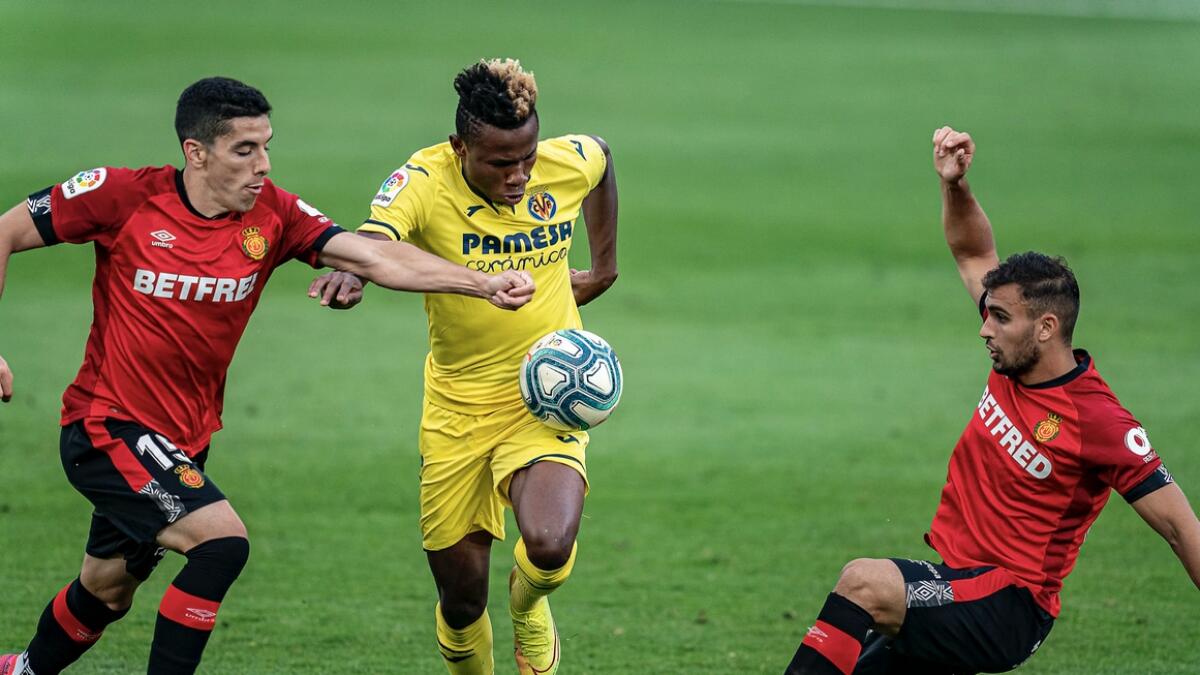 Action from the La Liga match between Villarreal and Mallorca on Tuesday. - Twitter