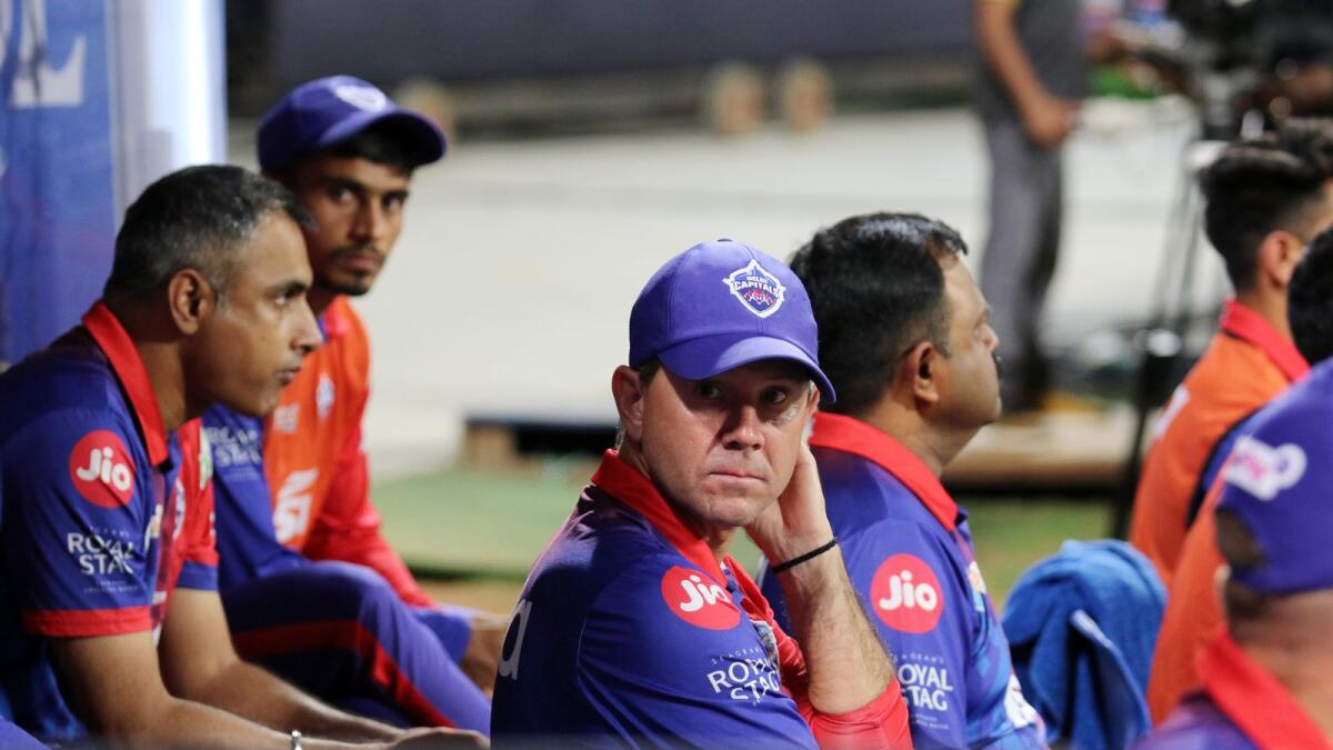 Ricky Ponting, the head coach of the Delhi Capitals, during the match against the Royal Challengers Bangalore. (BCCI)