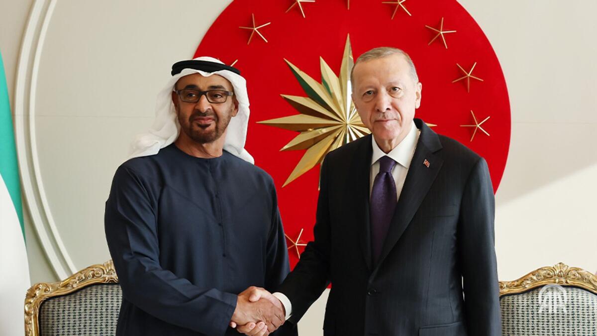 Sheikh Mohamed with Erdogan in Istanbul.