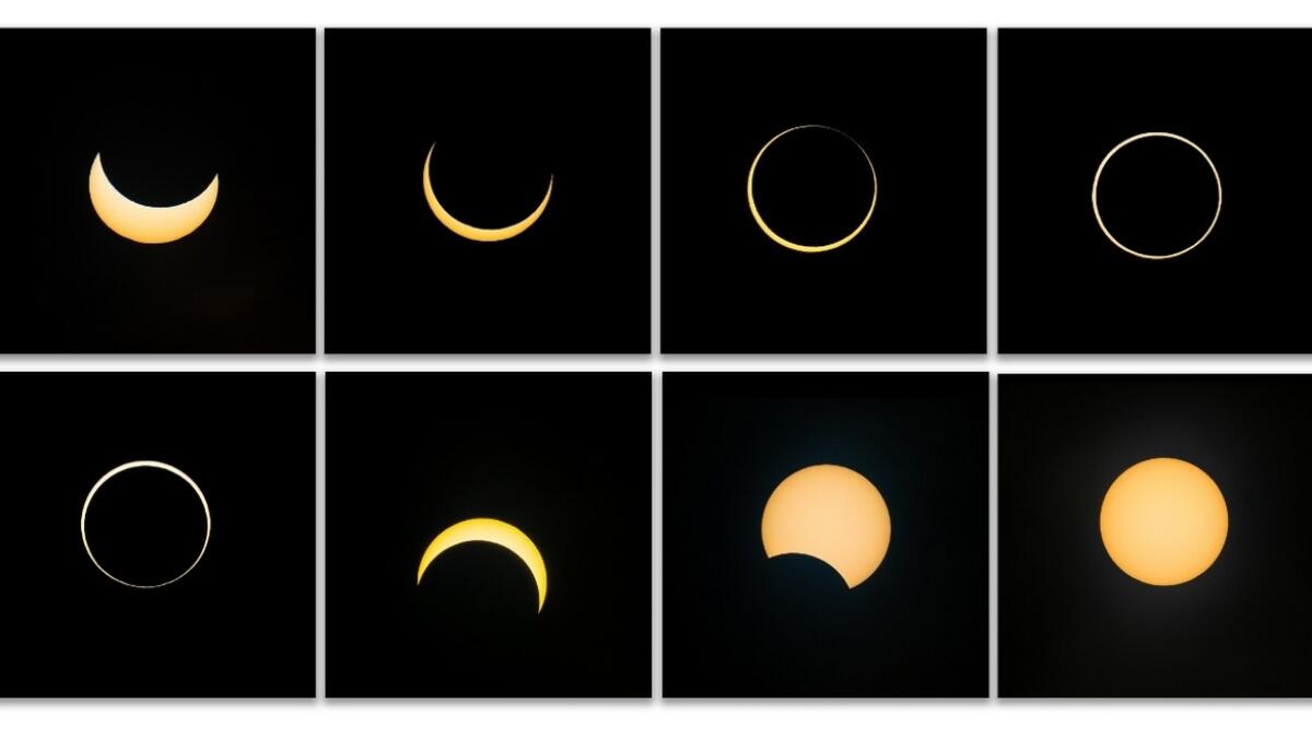 Rare solar eclipse, UAE, solar eclipse, ring of fire