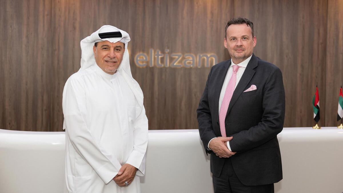 Ahmed Amer Omar Saleh Omar and Chris Roberts, Group CEO, Eltizam.
