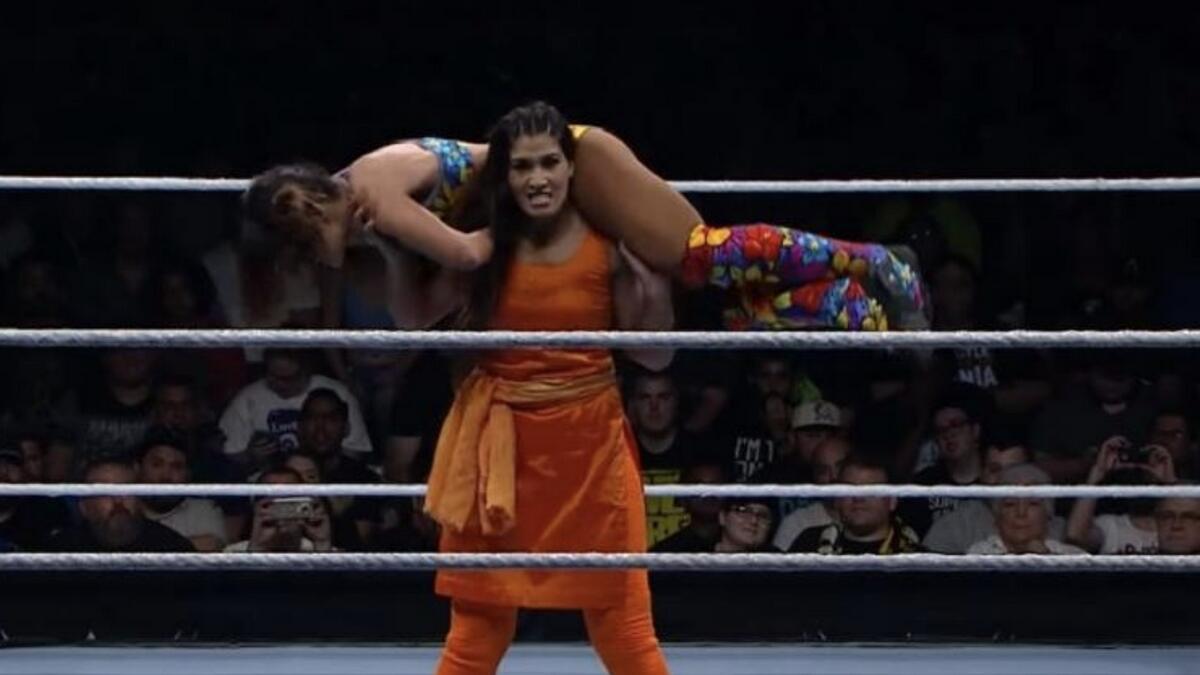 Video: Wearing salwar-suits, Indian mother takes to WWE ring