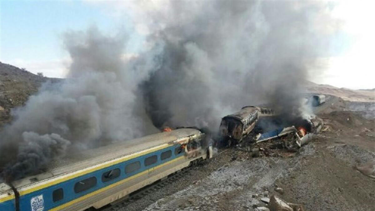 At least 44 dead as trains collide in Iran