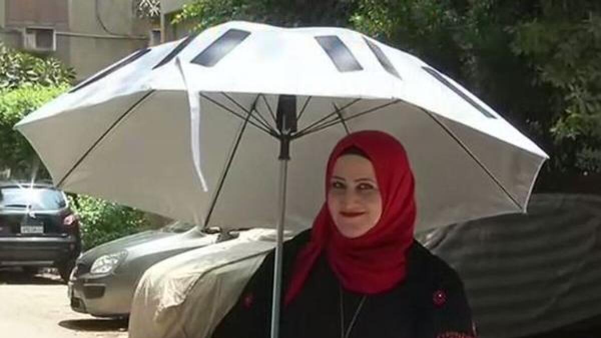 New solar-powered umbrella for Muslim pilgrims heading to Makkah