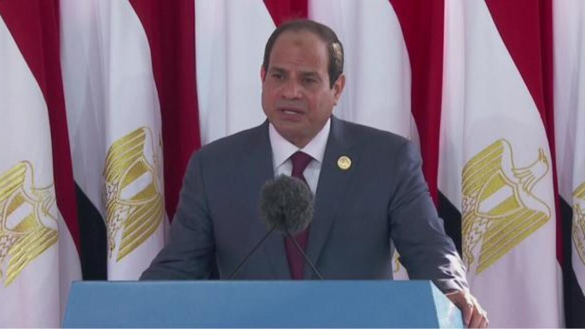 Egypt President Al Sisi opens the New Suez Canal.