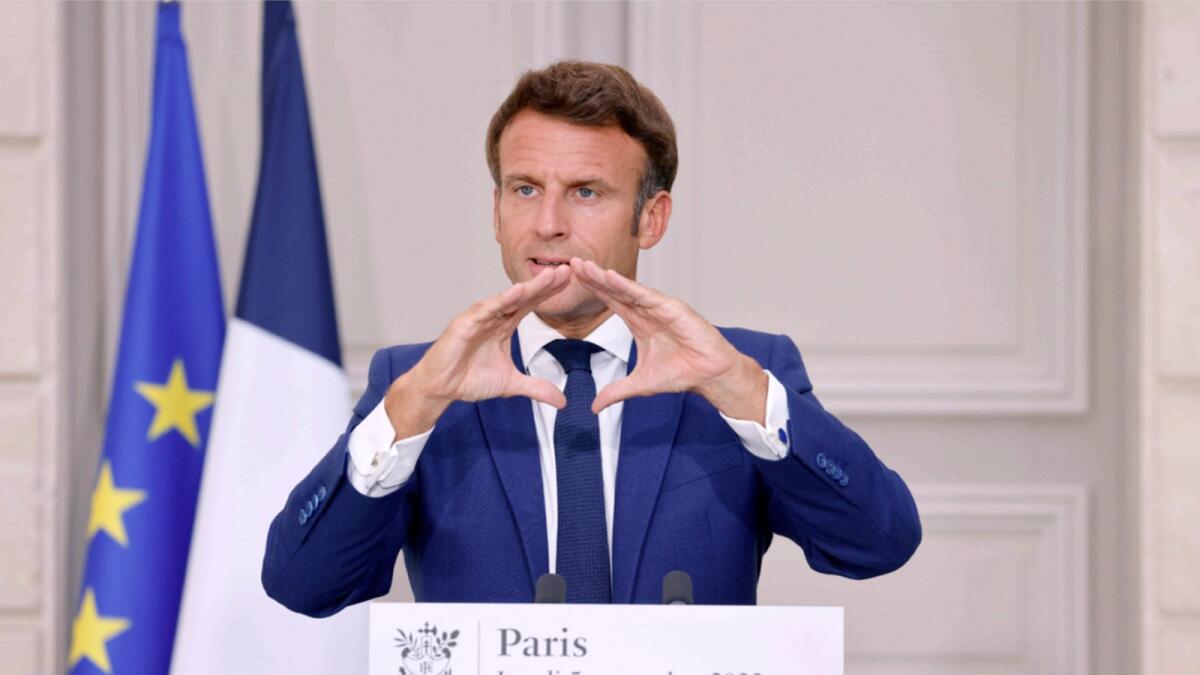 French President Emmanuel Macron. — AP file