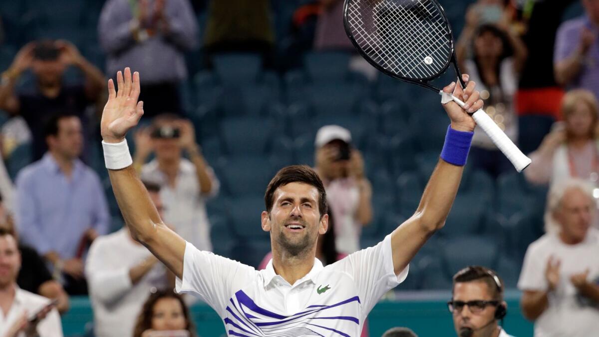Novak Djokovic will have a lot at stake when play begins at the All England Club on Monday. — AP
