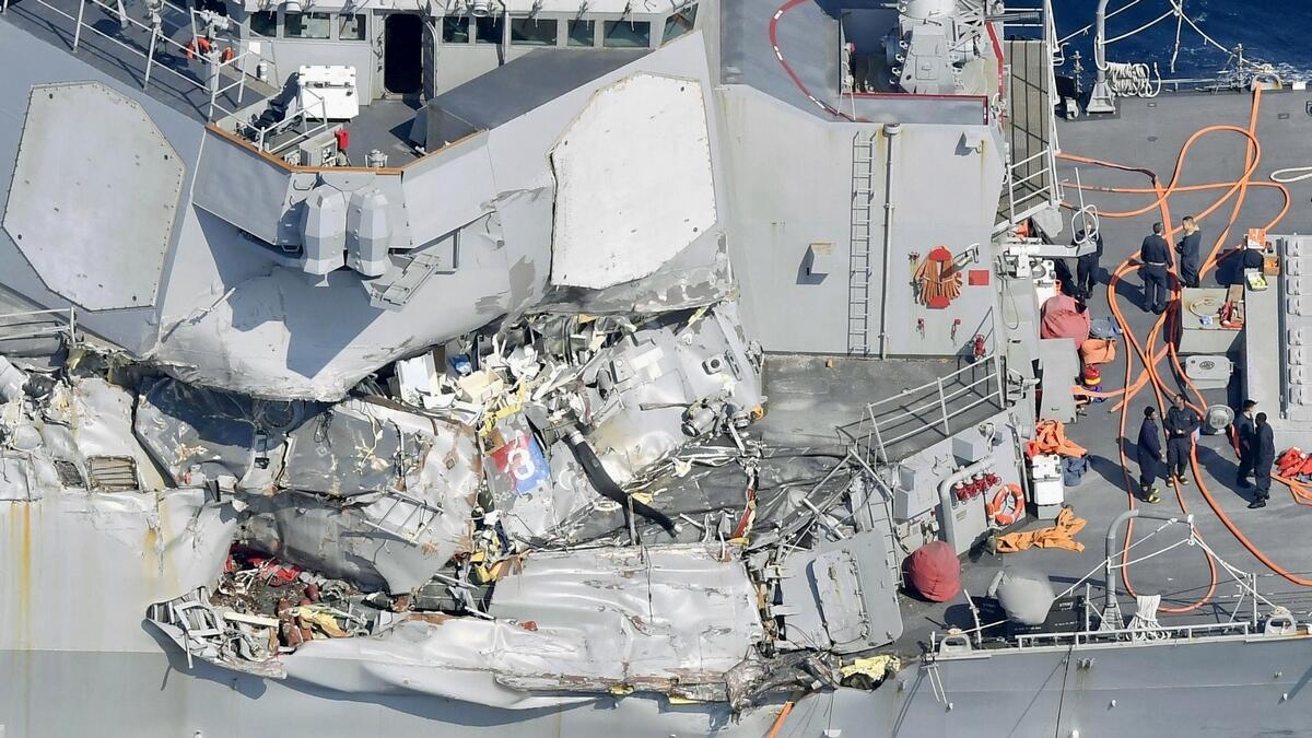 US destroyer, container vessel collide off Japan