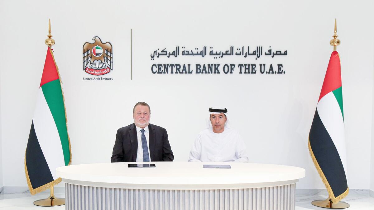 The agreement was signed by Khaled Mohamed Balama, Governor of the Central Bank of the UAE, and Hassan Abdalla, Governor of the Central Bank of Egypt. — WAM