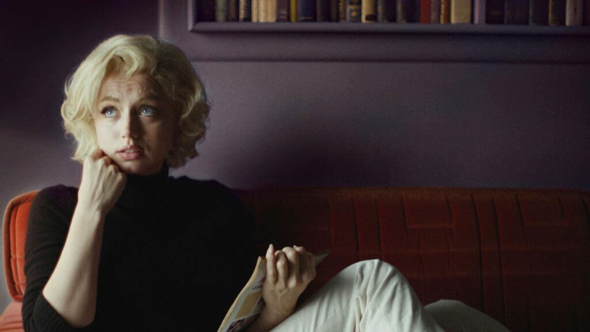 This image released by Netflix shows Ana de Armas as Marilyn Monroe in Blonde. (Netflix via AP)
