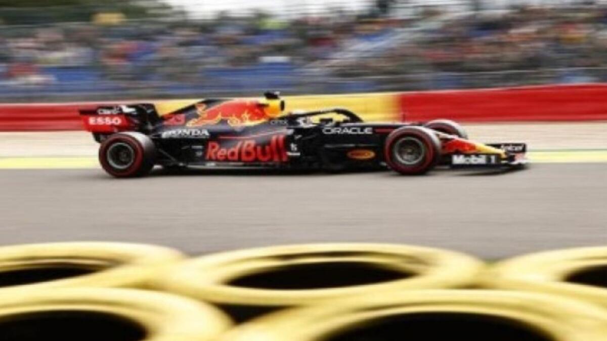 Max Verstappen during the second free practice session for the Belgian Grand Prix. (Reuters)