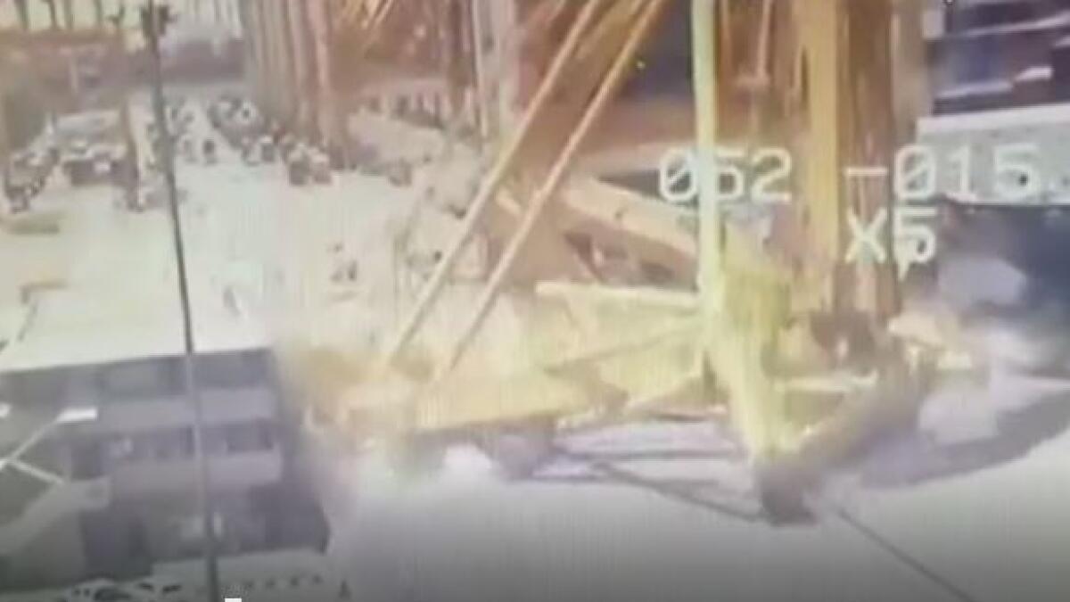 Video: Massive crane crashes in Dubai, injures many