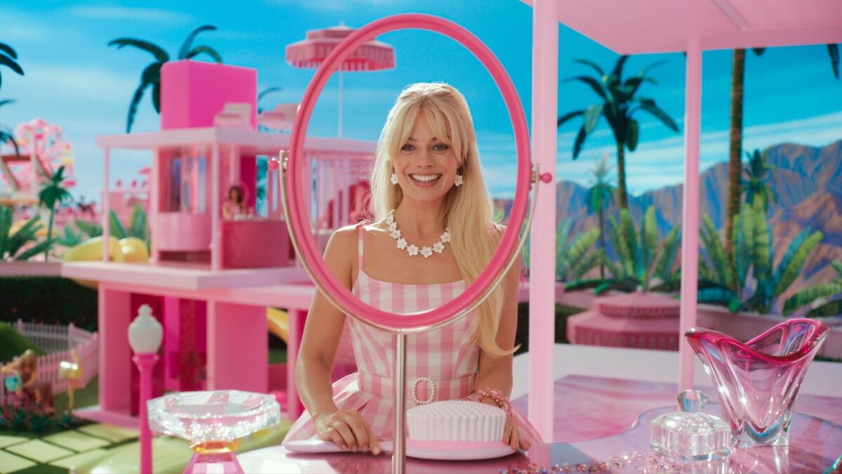 This mage released by Warner Bros. Pictures shows Margot Robbie in a scene from 'Barbie.' (Warner Bros. Pictures via AP)