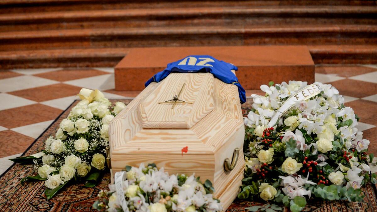 Paolo Rossi's funeral on Saturday. — AP