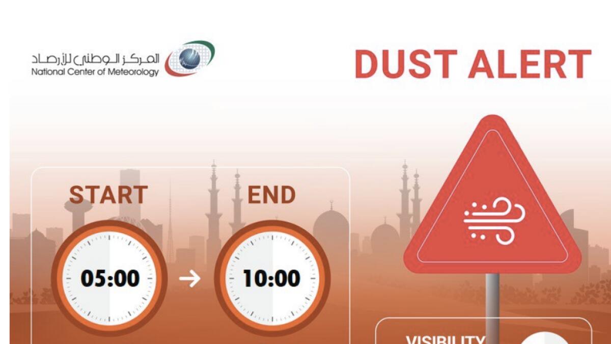 rough seas, Dust storm warning, UAE weather