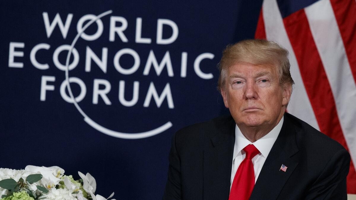 US President Donald Trump at the World Economic Forum.-AP 