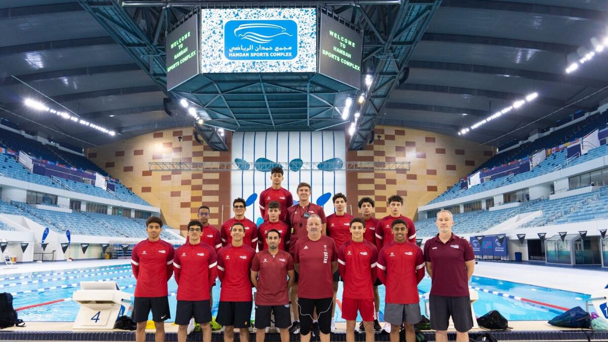 The Qatari Junior and Youth National Swimming Team at the Hamdan Sports Complex. - Supplied Photo