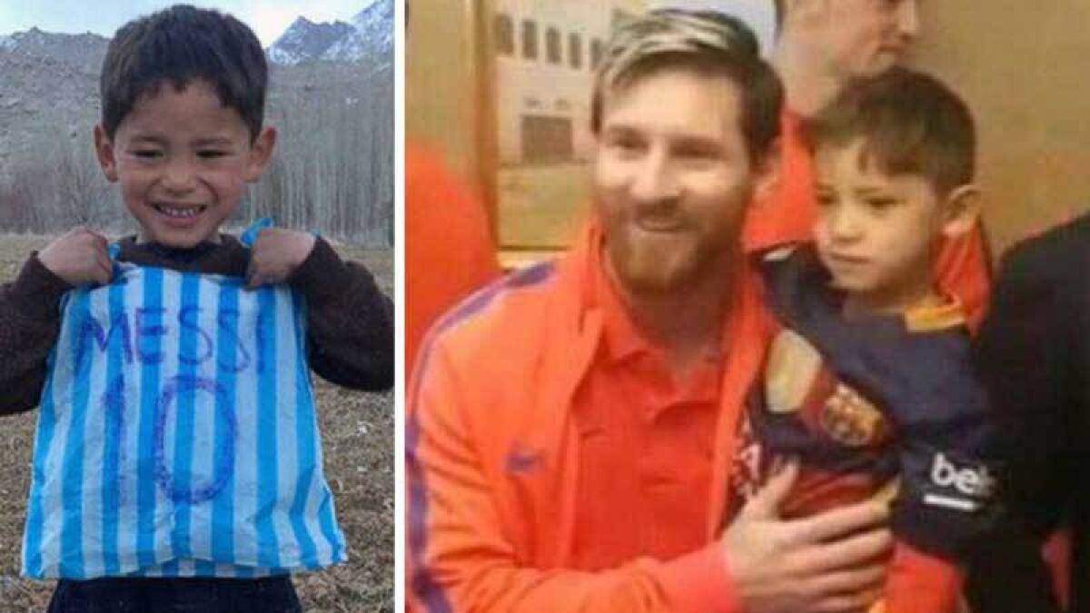 Its a dream: 6-year-old Afghan boy finally meets idol Messi in Qatar