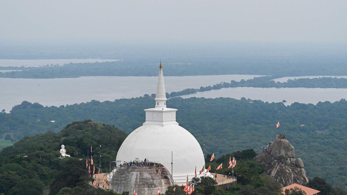 Mihintale mountain peak near Anuradhapura in Sri Lanka. — AFP file