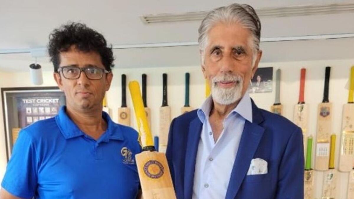 Cricket lovers Shyam Bhatia (right) and Gopal Jasapara. - Khaleej Time File